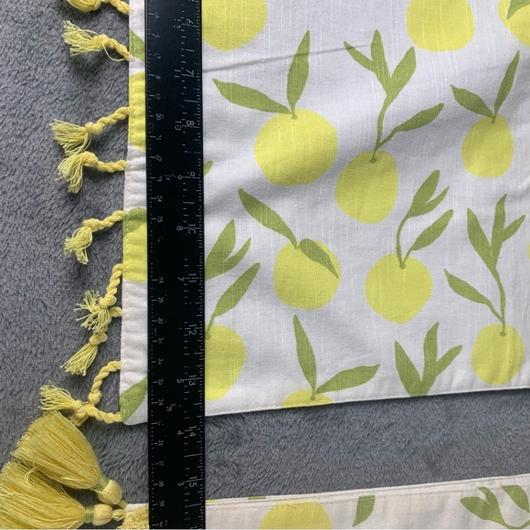 Opal House Lemons Set With Table Runner & 6 Matching NWT Placemats Tassels - Picture 9 of 16